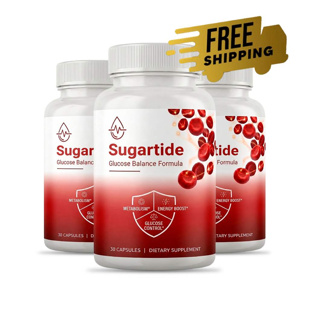 Three bottles of Sugartide glucose balance support capsules